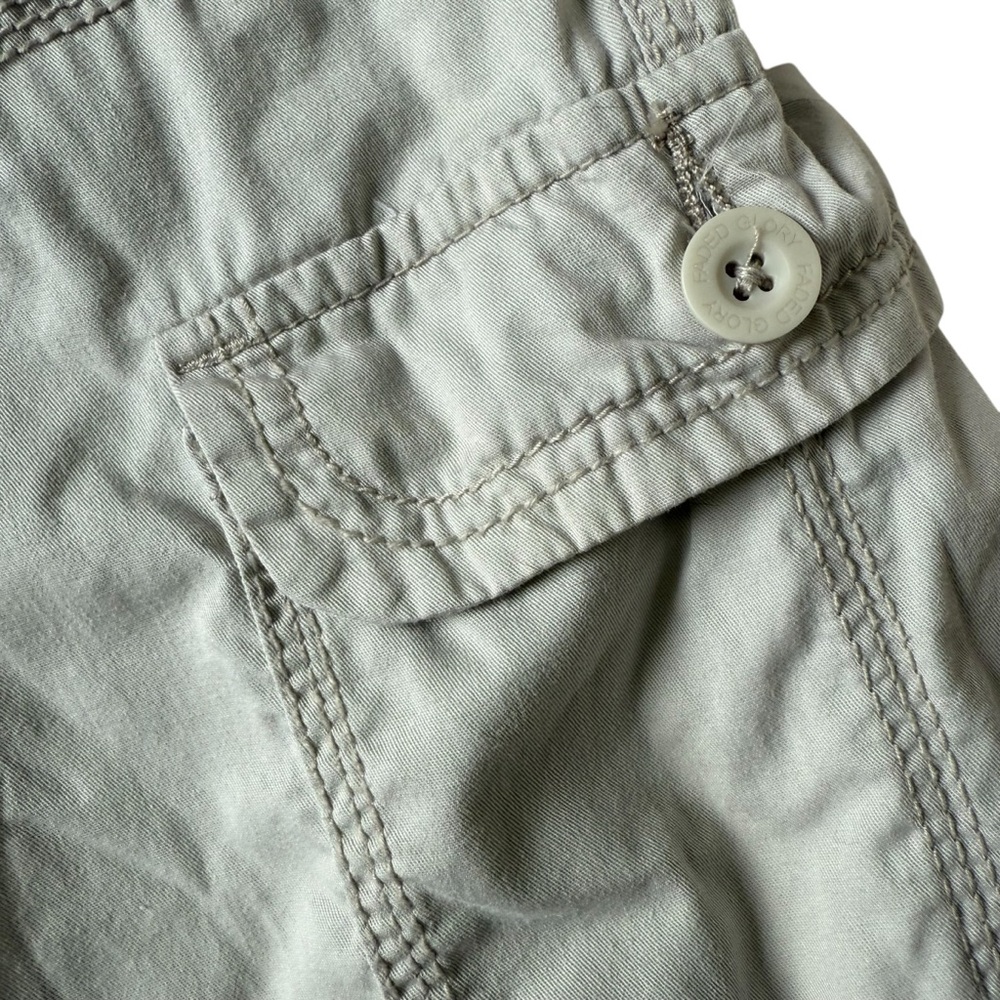 Faded Glory 100% Cotton Light Gray Cargo Pants – Size 12 - Picture 6 of 7